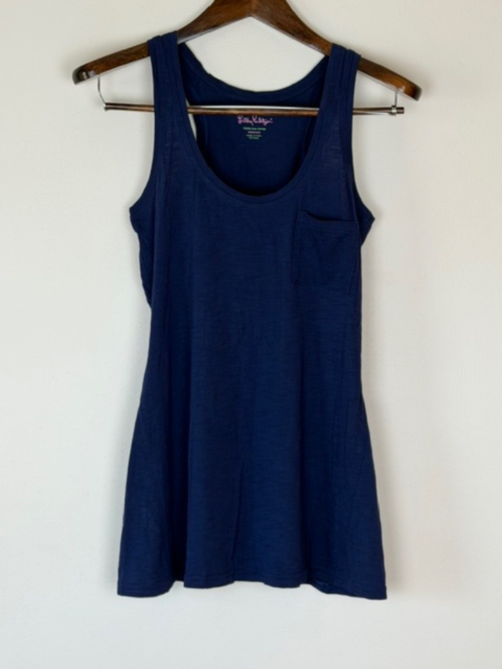 Lilly Pulitzer Luxletic Westley Tank Top Water Hyacinth Blue Size Small UPF 50+
